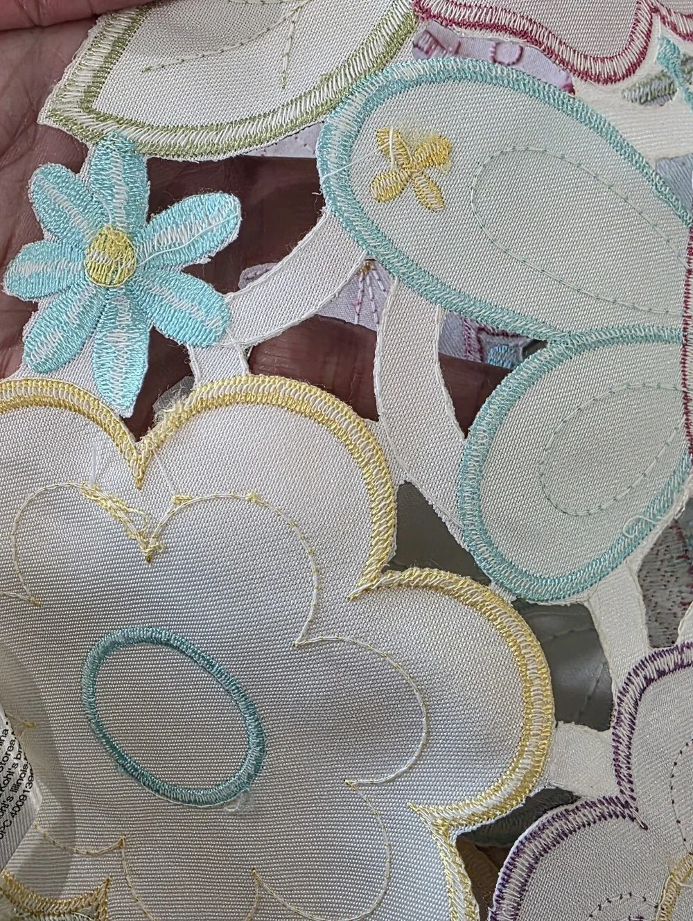 5 Colorful Floral Butterfly Appliqué Place Mats Blossums & Blooms